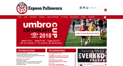 Desktop Screenshot of espoonpalloseura.fi